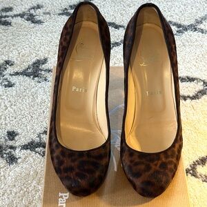 Christian Louboutin Morphing 100 Pony Leopard pump